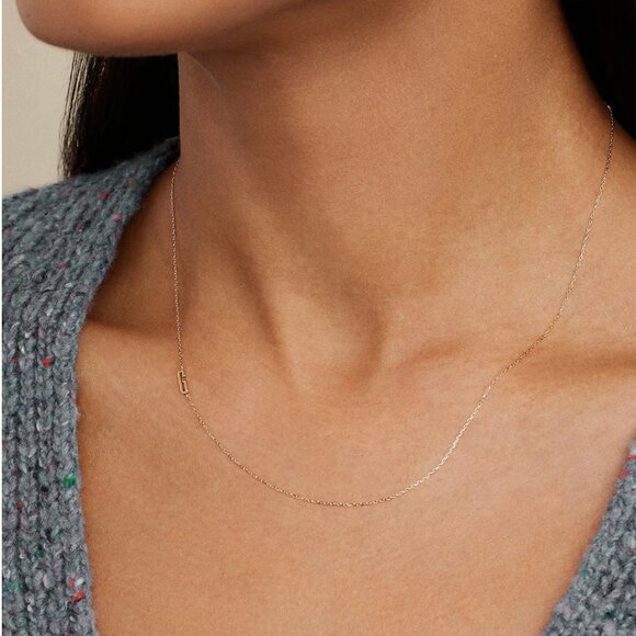 Gorjana 14k Gold Alphabet Necklace Letter G - Picture 4 of 6